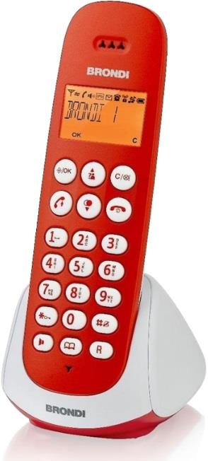 BROTHER Telefono fisso cordless Brondi Adara bianco e rosso